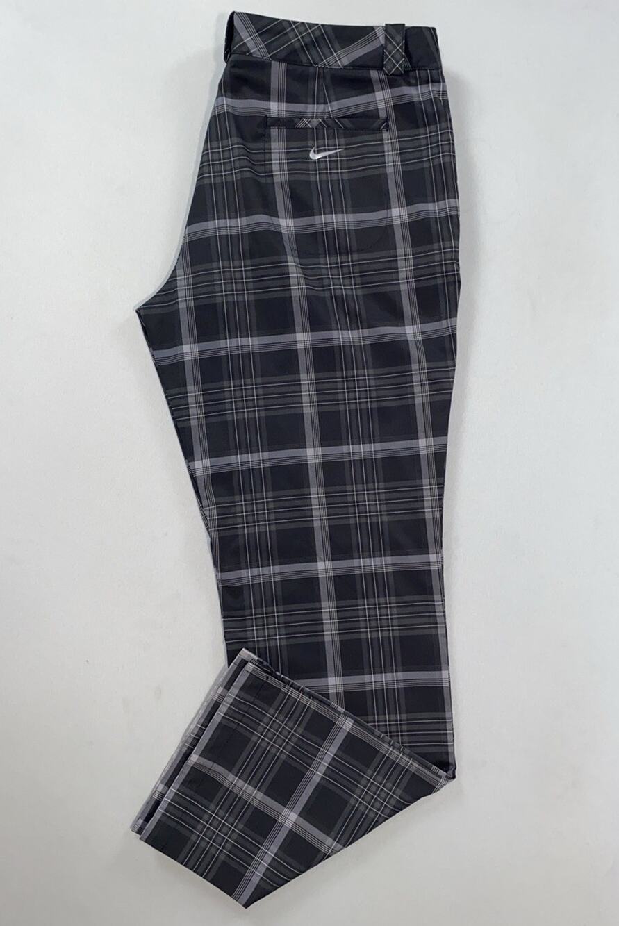 Nike Golf Tour Performance Women's Lightweight Chino Pants. Black Plaid, Size 14